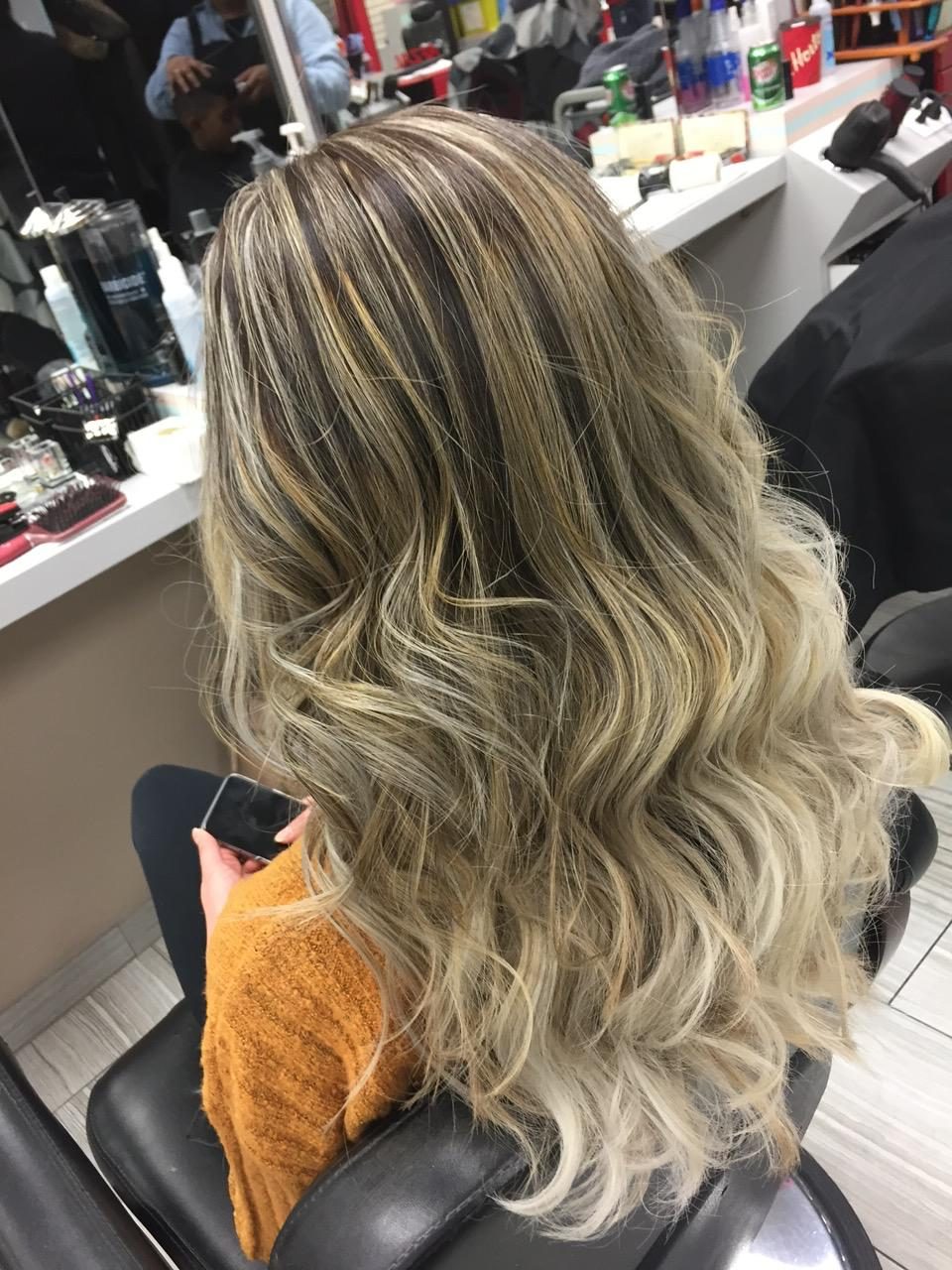 Blonde ombré hair colour