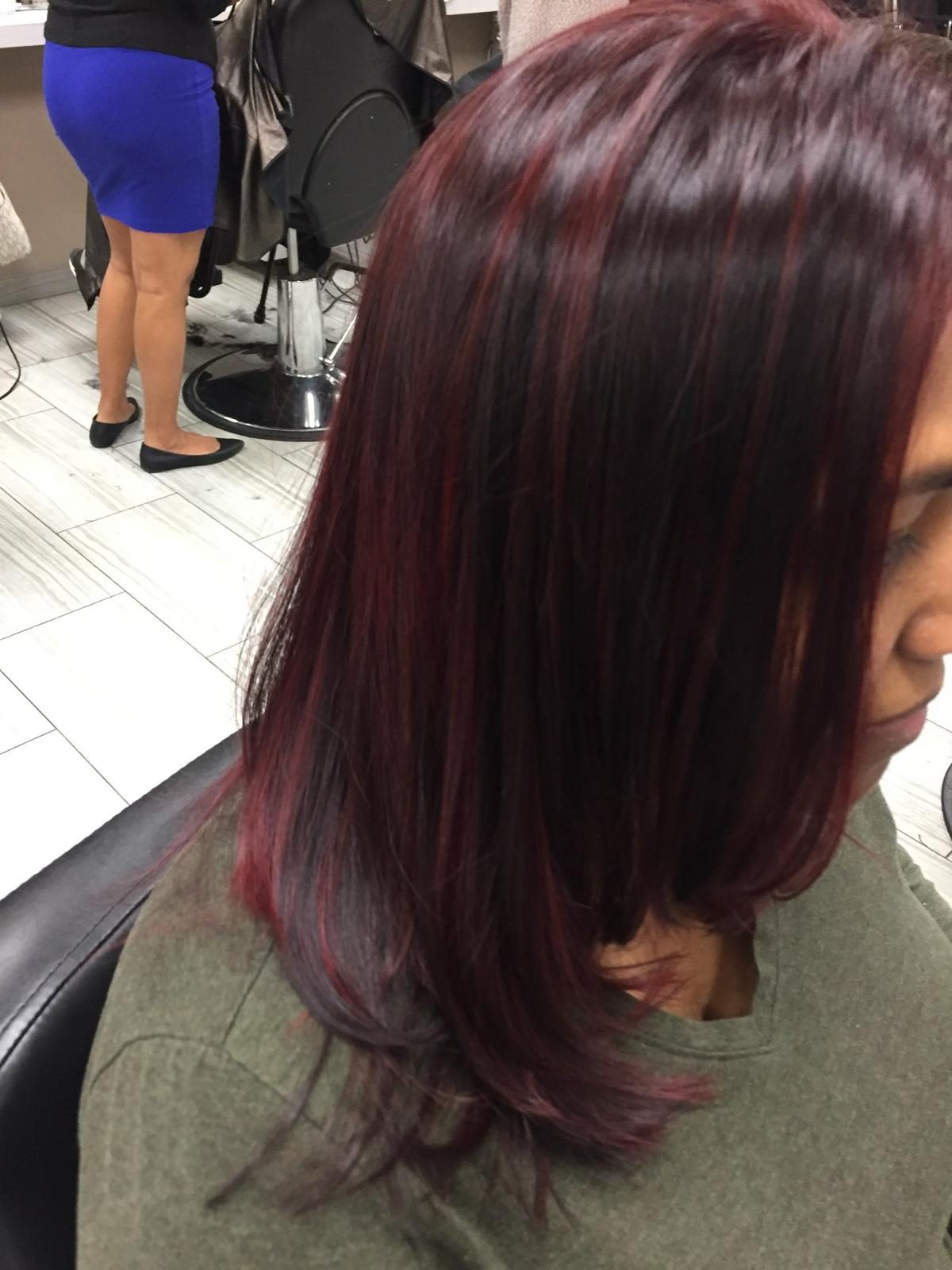 burgundy hair colour